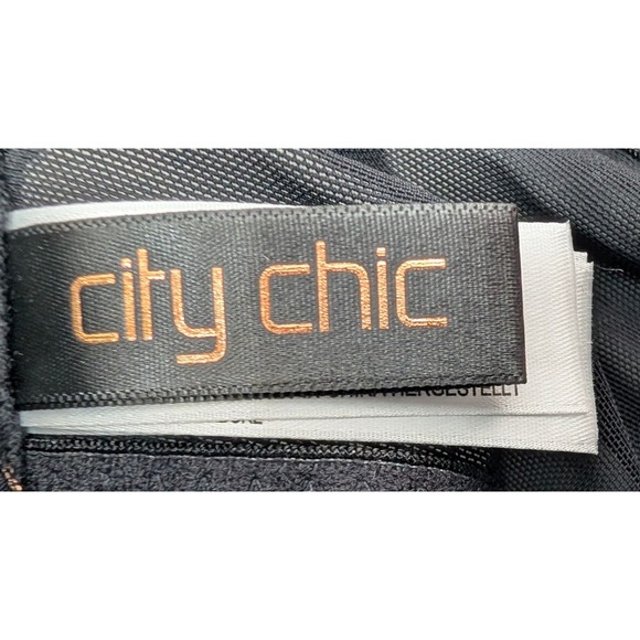 City Chic Abby UW Bra Black Floral Lace Underwire Plus Size 44C Boudoir NWT - Picture 3 of 9